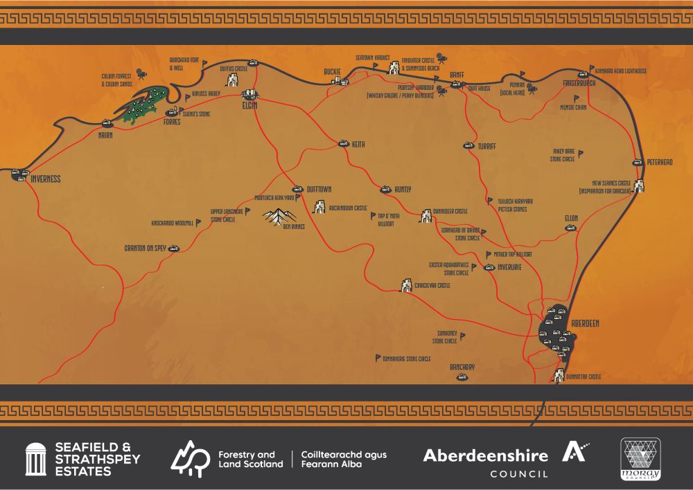 Christopher Nolan's odyssey-northeast of Scotland-map